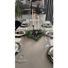 Decamor Home Kadife Dokulu Dertsiz Gri Uzun Runner