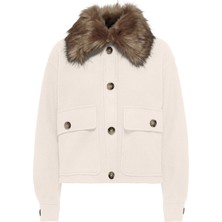 Only Ekru Kadın Mont 15263075