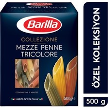 Barilla Mezze Penne Tricolore Makarna 500 Gr. X 3 Adet (Sebzeli Makarna)