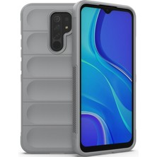 Eabhulie Redmi 9 İçin Kaymaz Silikon Telefon Kılıfı - Gri (Yurt Dışından)