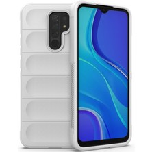 Eabhulie Redmi 9 İçin Kaymaz Silikon Telefon Kılıfı - Beyaz (Yurt Dışından)