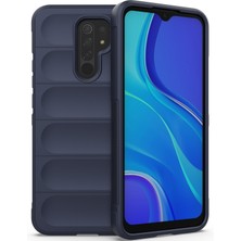 Eabhulie Redmi 9 İçin Kaymaz Silikon Telefon Kılıfı - Lacivert (Yurt Dışından)