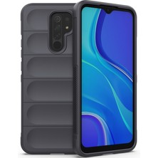 Eabhulie Redmi 9 İçin Kaymaz Silikon Telefon Kılıfı - Koyu Gri (Yurt Dışından)