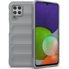 Eabhulie Galaxy M32 4G / A22 4G İçin Kaymaz Silikon Telefon Kılıfı - Gri (Yurt Dışından)