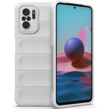 Eabhulie Redmi Note 10 4G / Note 10S İçin Kaymaz Silikon Telefon Kılıfı - Beyaz (Yurt Dışından)