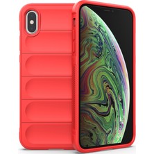 Eabhulie iPhone XS / iPhone X İçin Kaymaz Silikon Telefon Kılıfı - Kırmızı (Yurt Dışından)