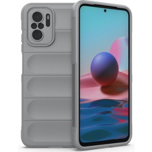 Eabhulie Redmi Note 10 4G / Note 10S İçin Kaymaz Silikon Telefon Kılıfı - Gri (Yurt Dışından)