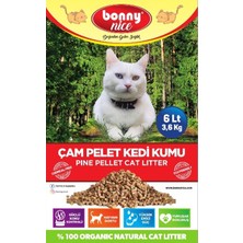 Bonny Nice Organik Çam Pelet Kedi Kumu 3.6 kg 6 l x 3 Paket 18 l