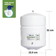 Sulook Su Arıtma Cihazı Tankı - Vana Dahil-Ntibakteriyel-3,2 Galon -12 Litre