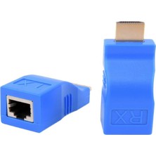 Alfais 4971 HDMI RJ45 Cat5 6 Extender Uzatıcı Uzatma Aparatı Adaptör