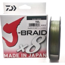 Daiwa J-Braid 8b Koyu Yeşil 150M Ip Misina