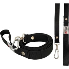 Sıfır312 Karabinalı Köpek Gezdirme ve Sevk Kayışı - Köpek Tasma Kayışı 150 cm x 2,5 cm