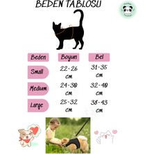 Pandogo Kedi Köpek Tasması Reflektörlü Fileli Hava Alan Kumaş Sevk Kayışlı Kedi Gezdirme Tasması