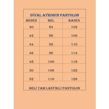 Dival Tesettür Kadın Siyah Beli Lastikli Büyük Beden Ayrobin Pantolon