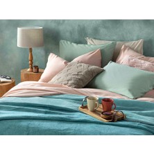 English Home Plain Pamuklu Tek Kişilik Battanıye 150 x 200 cm Seledon-Mint