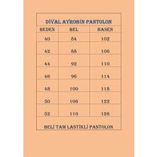 Dival Tesettür Kadın Taş Rengi Beli Lastikli Büyük Beden Ayrobin Pantolon