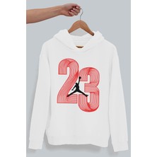 Rock&Roll Yirmi Üç Beyaz Kapüşonlu Kadın Sweatshirt