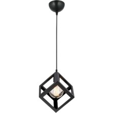 Aydın Homelight Küp Tekli Siyah Sarkıt Avize