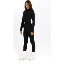 Elifim Moda Tasarım Siyah Termal Tulum