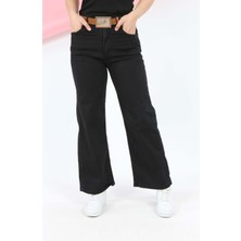Asortix Kız Çocuk Bol Kesim Jean Kumaş Bol Paça Kot Pantolon-PNT-0010
