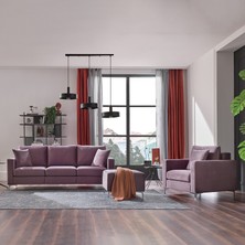 Enza Home Linea Koltuk Takımı (3+1) - Kahve/Antrasit