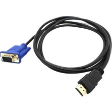 Somodz Hdtv Altın Erkek - VGA Erkek 15 Pin Adaptör Kablosu 3ft 1080P Vedio (Yurt Dışından)