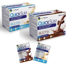 Nutripharma Quick Slim Shake 60 Öğün 1 Kutu Çikolatalı ve 1 Kutu Muzlu Düşük Kalori Diyeti İçin