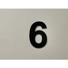 Ferizli Reklam  Kapı Numarası 15 cm Siyah Pleksi Kendinden Yapışkanlı Bina Daire Villa Kapı Numarası Arial Yazı Tipi