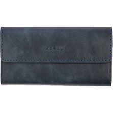 Deri Unisex Portföy Cüzdanı Crazy Siyah BC406-01