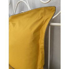 Calina Home Hardal Renkli Kenarları Işleme Detaylı Yastık Kılıfı