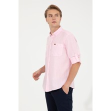 U.S. Polo Assn. Erkek Pudra Desenli Gömlek 50247465-VR042
