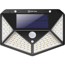 Dempower Dp-71 100 Ledli Hareket Sensörlü Güneş Enerjisiyle Çalışan Su Geçirmez Duvar Lambası
