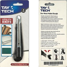 Taytech Maket Bıçağı Metal Siyah