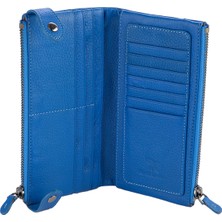 Karali Deri Deri Unisex Portföy Cüzdanı  Saks BC413-10