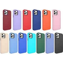 CoverZone iPhone 14 Pro Max ile Uyumlu Kılıf Metal Çerçeve Tasarımlı Pastel Renkli Sert Ebullience Lacivert