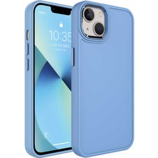 CoverZone iPhone 14 ile Uyumlu Kılıf Metal Çerçeve Tasarımlı Pastel Renkli Sert Ebullience Koyu Yeşil