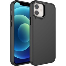 CoverZone iPhone 12 Pro ile Uyumlu Kılıf Metal Çerçeve Tasarımlı Pastel Renkli Sert Ebullience Lila