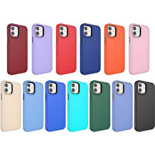 CoverZone iPhone 12 Pro ile Uyumlu Kılıf Metal Çerçeve Tasarımlı Pastel Renkli Sert Ebullience Pembe Açık