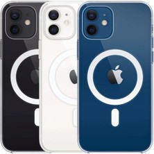 PSGT Iphone 12 Pro Kılıf Magsafe Wireless Şarj Destekli Şeffaf Kapak Magnetic Crystal Case