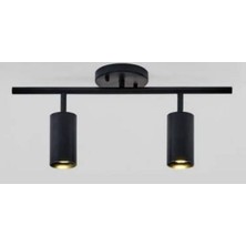 Mylights Mat Siyah Ikili LED Spot LED Aplik LED Avize Günışığı Ampullü