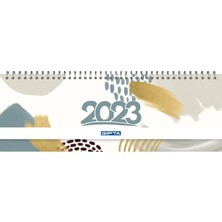Gıpta 2023 Brite Haftalık Spiralli Masa Takvimi 12X33 cm (504-BTK) Mod.1