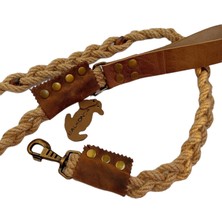 Balkonda Köpek gezdirme kayışı boyun tasmalı hakiki deri saç örgü halat kalınlık:1,5cm genişlik:3cm gezdirme kayışı:120cm tasma: ayarlamalı dog leash TB2-12