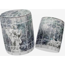 Adawall Modern Heykel Tasarımlı Puf (Kumaşı Süettir. Uluslararası Solmama Sertifikasına Sahiptir.)