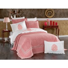 Finezza Pandora Jakar Nakışlı Pamuk Nevresimli Kırmızı Gelin Seti 9 Parça - 1199