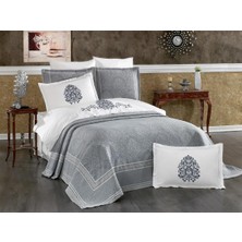 Finezza Pandora Jakar Nakışlı Pamuk Nevresimli Lavanta Gelin Seti 9 Parça - 1200