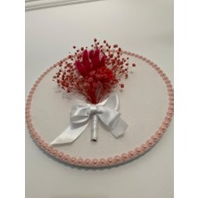 Eloza Floral Art Kurutulmuş Çiçeklerle Hazırlanmış Kasnak Duvar Süsü
