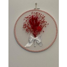 Eloza Floral Art Kurutulmuş Çiçeklerle Hazırlanmış Kasnak Duvar Süsü