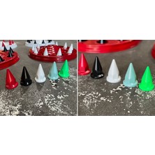 Can Renkli Sivri Bijon Kapağı 32 mm Plastik (Istediğinz Rengi Iletin)