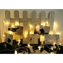 20'li LED Işıklı Fotoğraf Mandalları