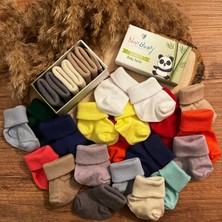 Novibaby 3'lü Bambu Yenidoğan Bebek Çorabı I Purple I 0-6 Ay